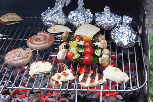 foil wrapped food on the grill vidi cooking